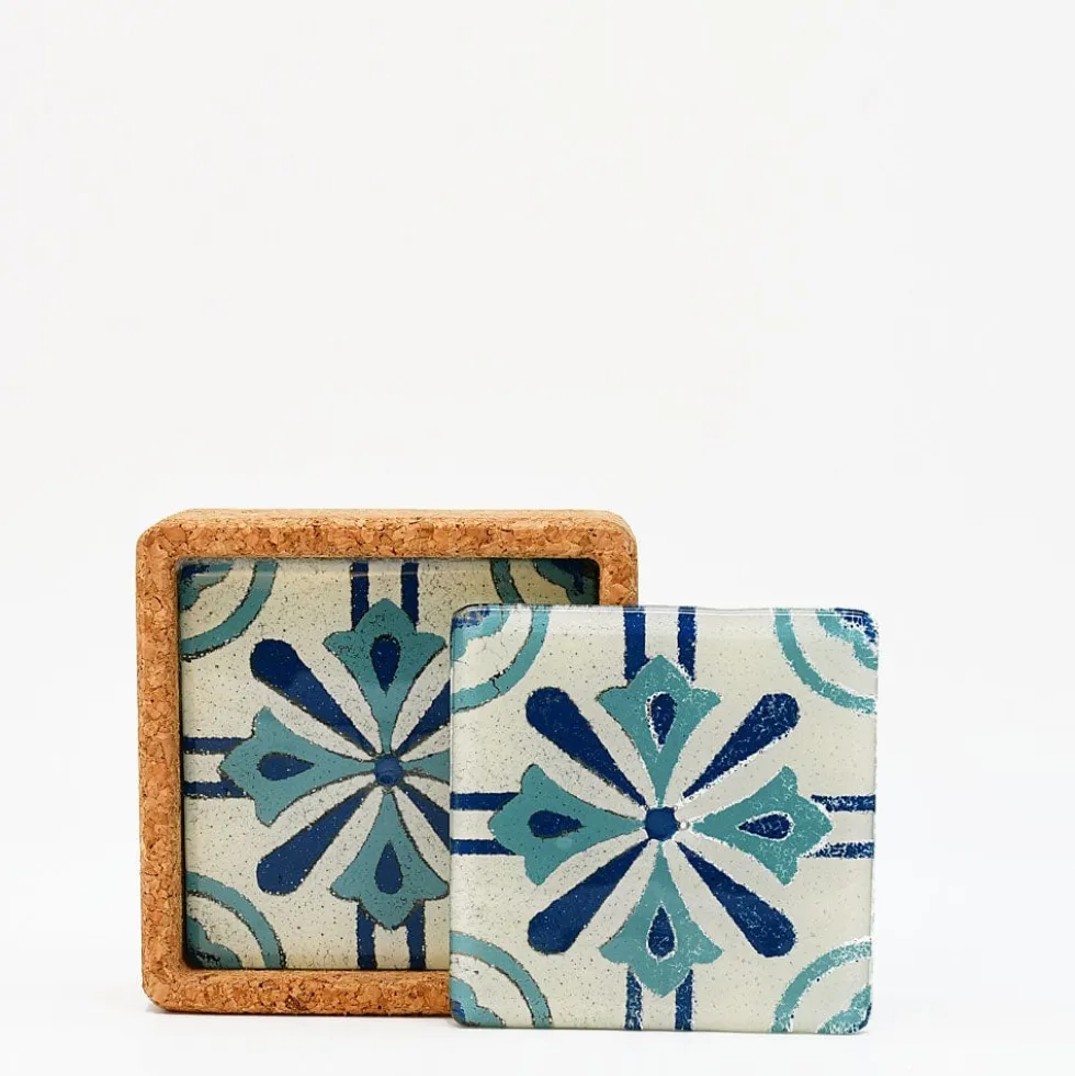 Sous-verres en verre de Marinha Grande" - 6 motifs