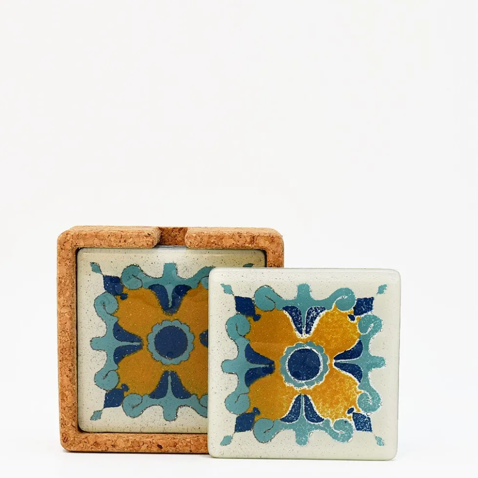 Sous-verres en verre de Marinha Grande" - 6 motifs