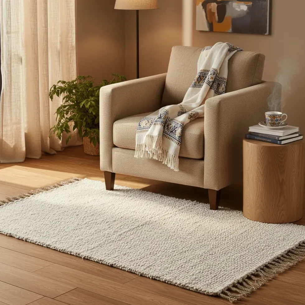Tapis Artisanal - Blanc cassé