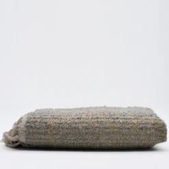 Tapis artisanal en sisal et coton 160x95 - Gris clair