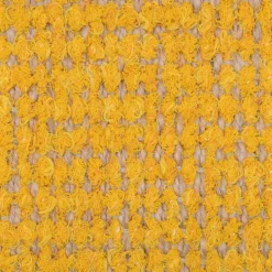 Tapis artisanal en sisal et coton 160x95 - Jaune