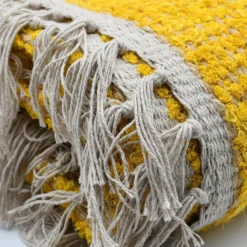 Tapis artisanal en sisal et coton 160x95 - Jaune