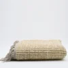 Tapis artisanal en sisal et coton 160x95 - Blanc