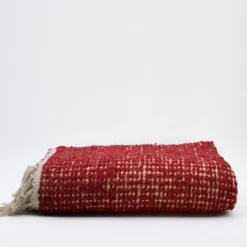 Tapis artisanal en sisal et coton 160x95 - Bordeaux