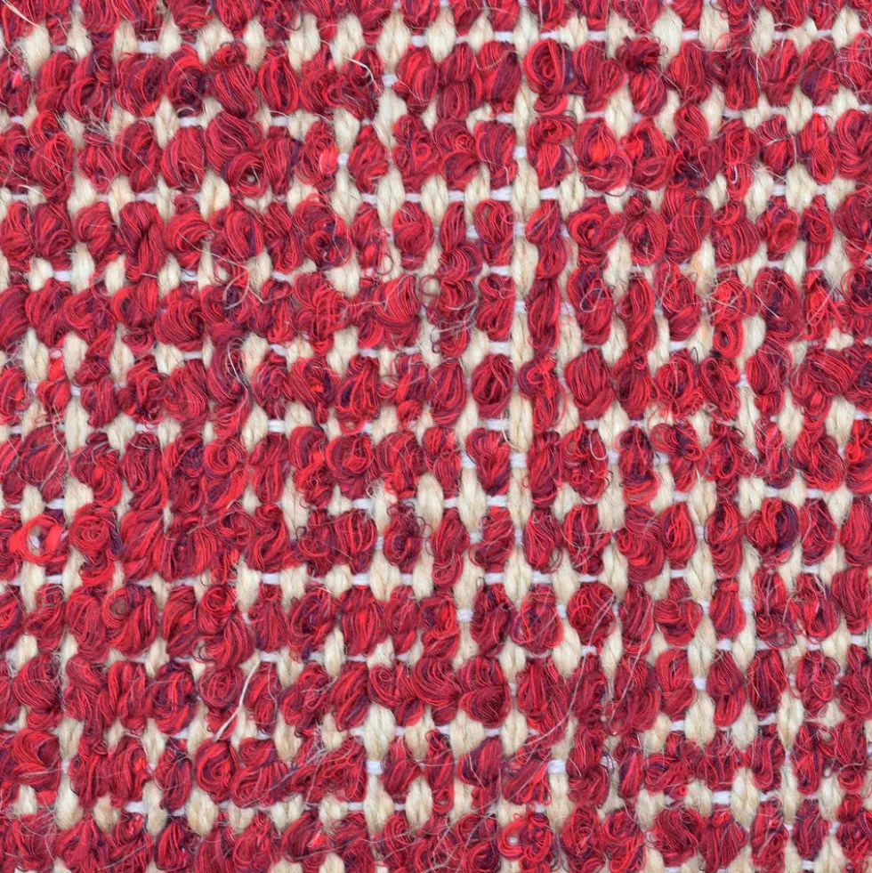 Tapis artisanal en sisal et coton 160x95 - Bordeaux