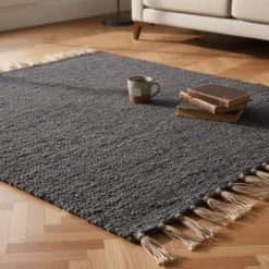 Tapis Artisanal - Gris foncé