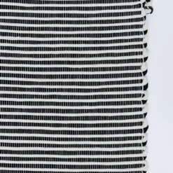 Tapis artisanal rayé Noir & Blanc 200x140