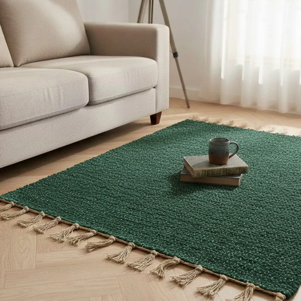 Tapis Artisanal - Vert bouteille