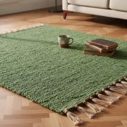 Tapis Artisanal - Vert moyen