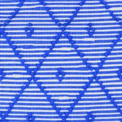 Tapis de salle de bain 100x50 - Bleu & Blanc