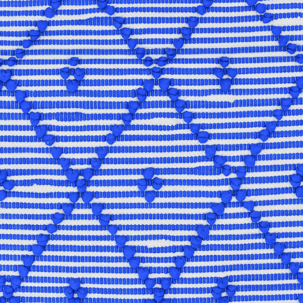 Tapis de salle de bain 100x50 - Bleu & Blanc