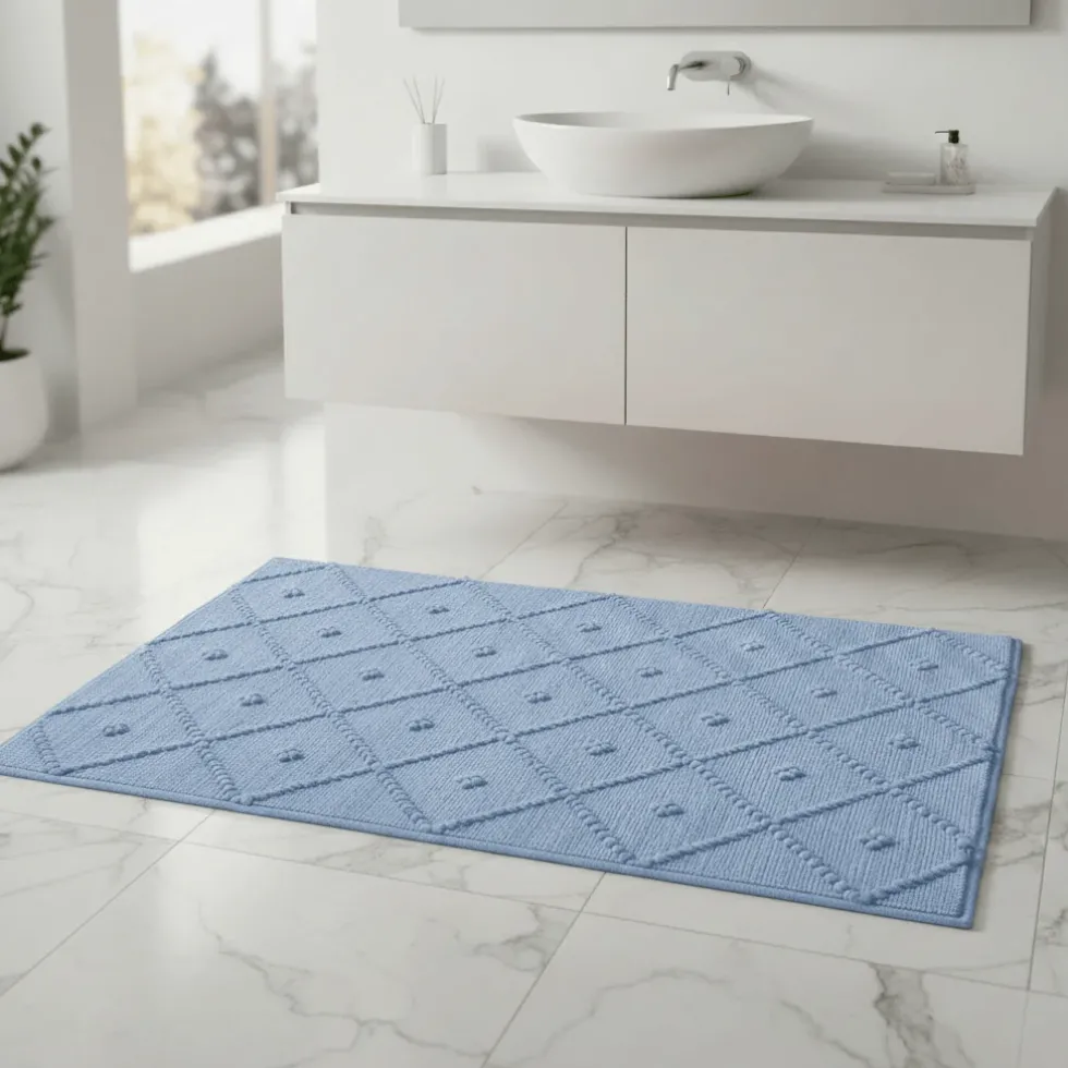 Tapis de salle de bain 100x50 - Bleu ciel