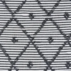 Tapis de salle de bain 100x50 - Gris & Blanc