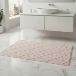 Tapis de salle de bain 100x50 - Rose