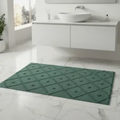Tapis de salle de bain 100x50 - Vert bouteille