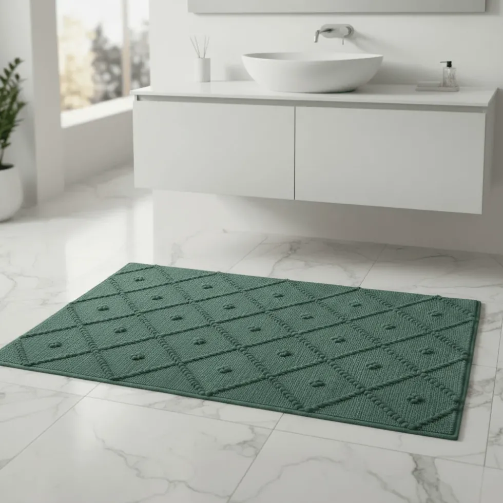 Tapis de salle de bain 100x50 - Vert bouteille
