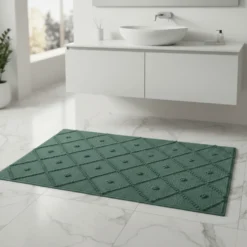 Tapis de salle de bain 100x50 - Vert bouteille