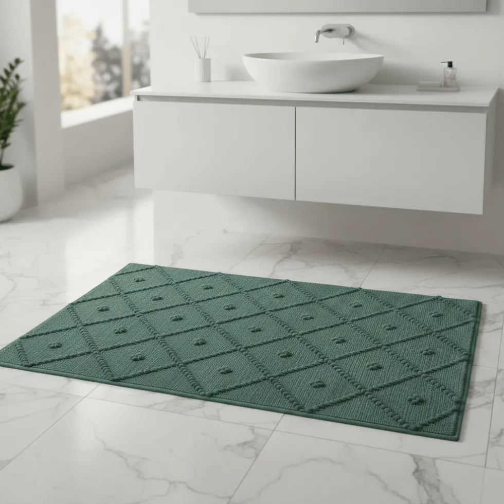 Tapis de salle de bain 100x50 - Vert bouteille