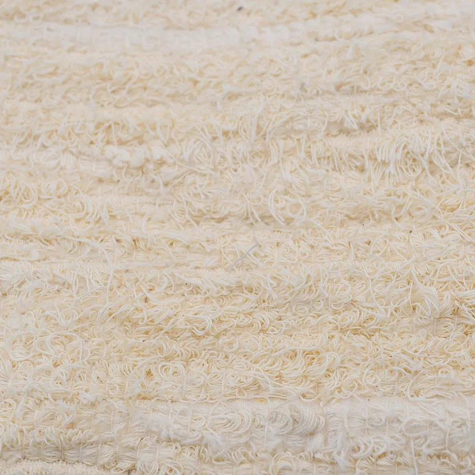 Tapis en coton Blanc écru