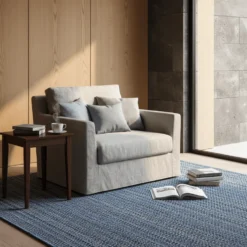Tapis en fibres mélangées - Bleu