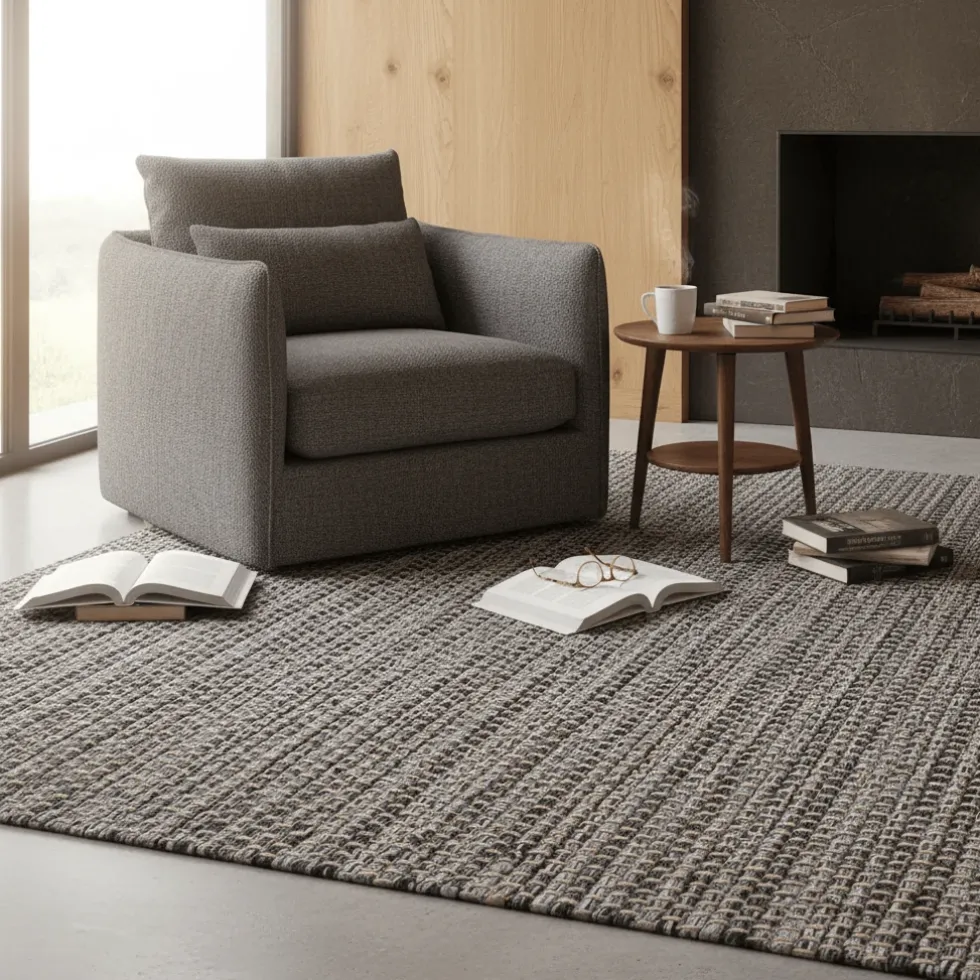 Tapis en fibres mélangées - Gris