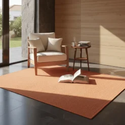 Tapis en fibres mélangées - Orange