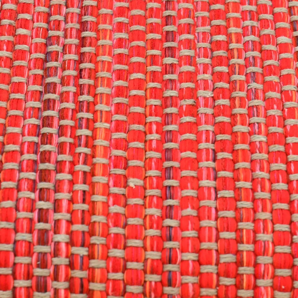 Tapis en fibres mélangées - Rouge