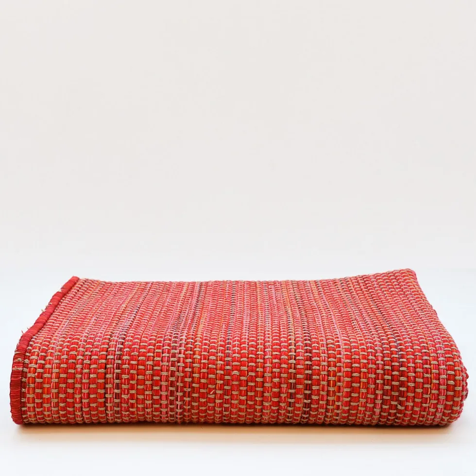 Tapis en fibres mélangées - Rouge