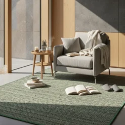 Tapis en fibres mélangées - Vert