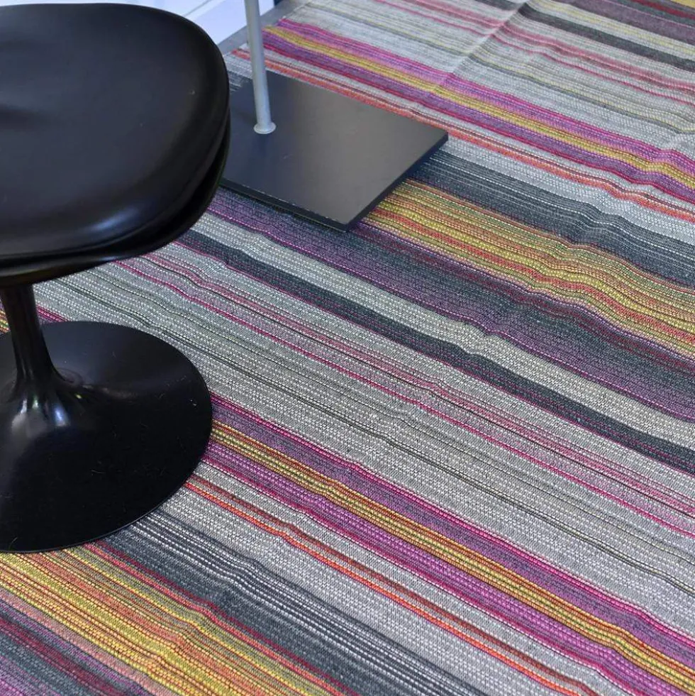 Tapis fin en coton 210x150 - Gris