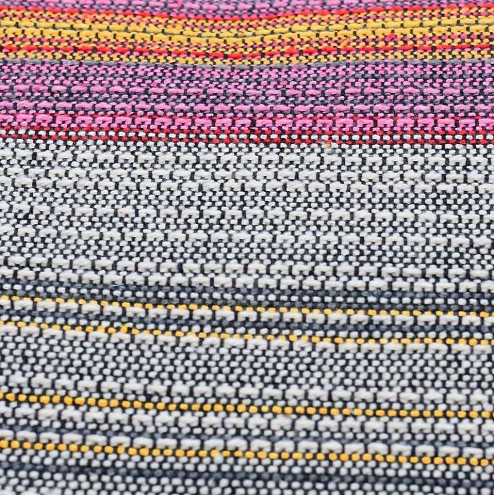 Tapis fin en coton 210x150 - Gris