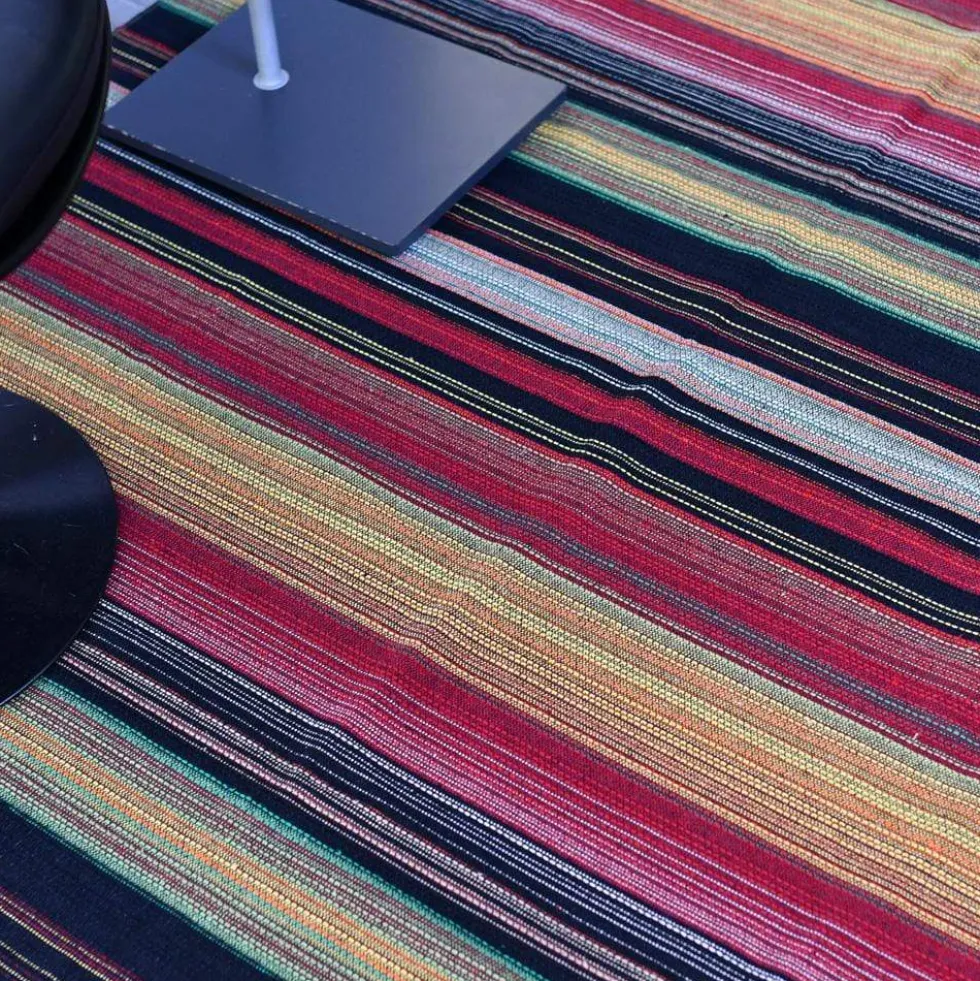 Tapis fin en coton 210x150 - Rouge