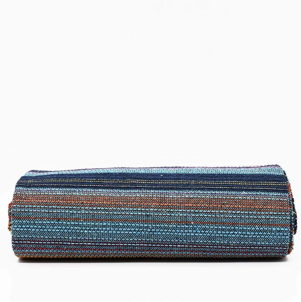 Tapis fin en coton 210x150 - Turquoise