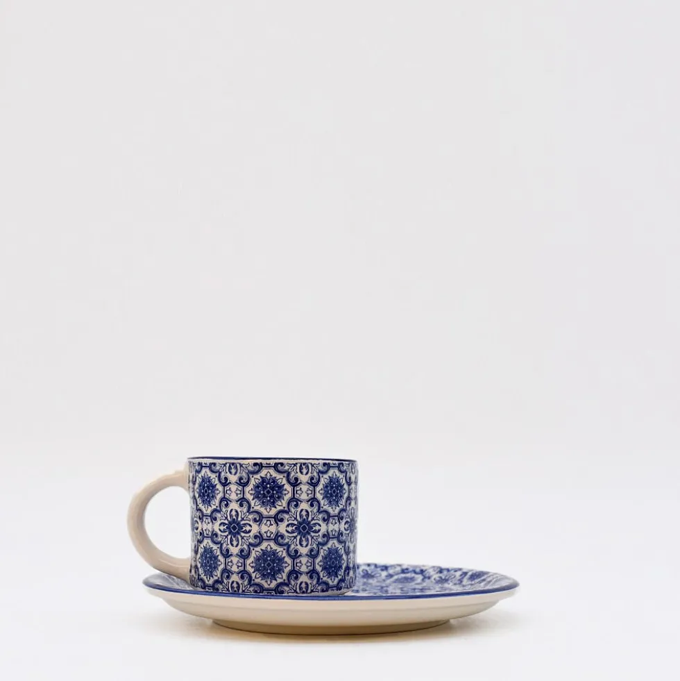 Tasse à café en céramique "Padrão" - Bleu