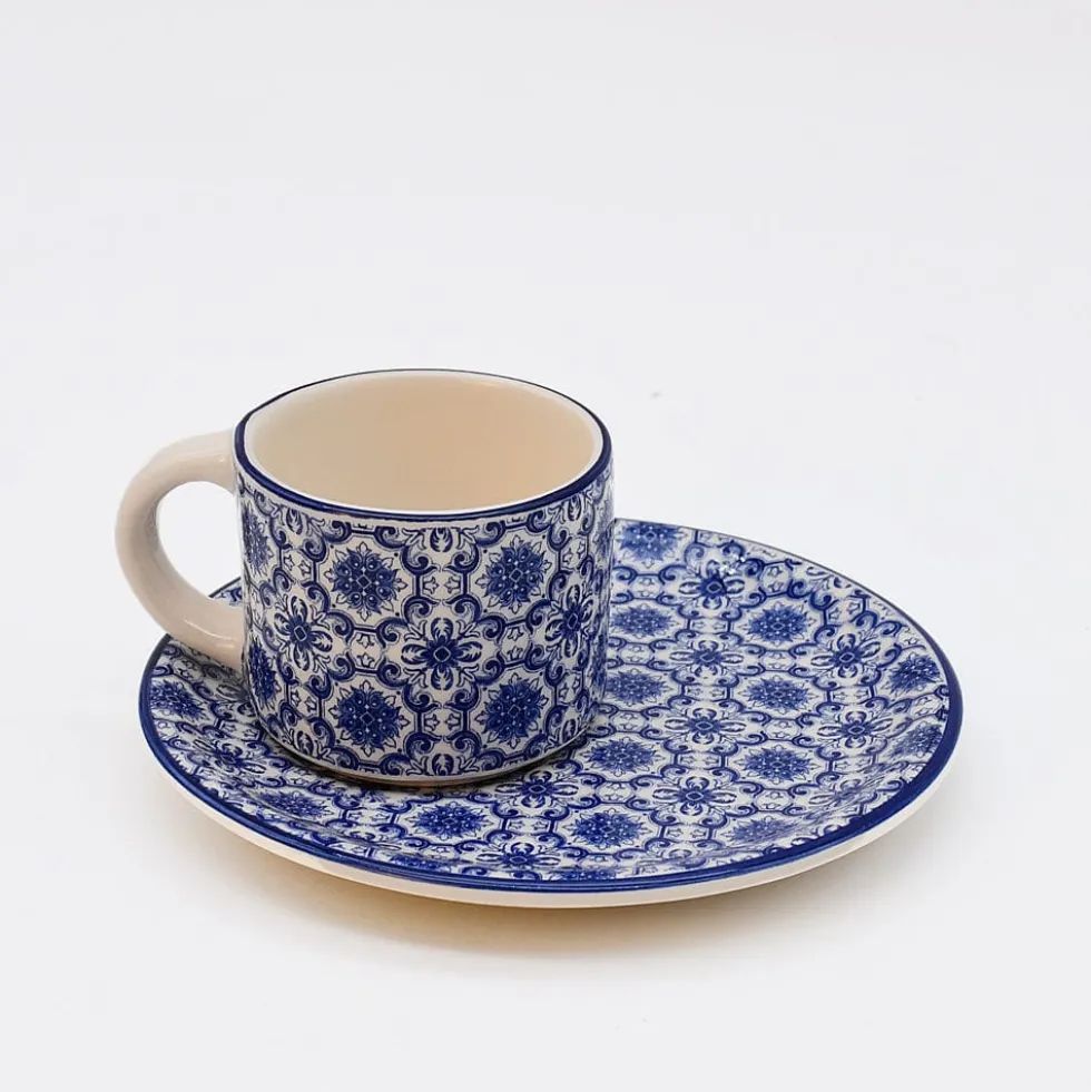 Tasse à café en céramique "Padrão" - Bleu