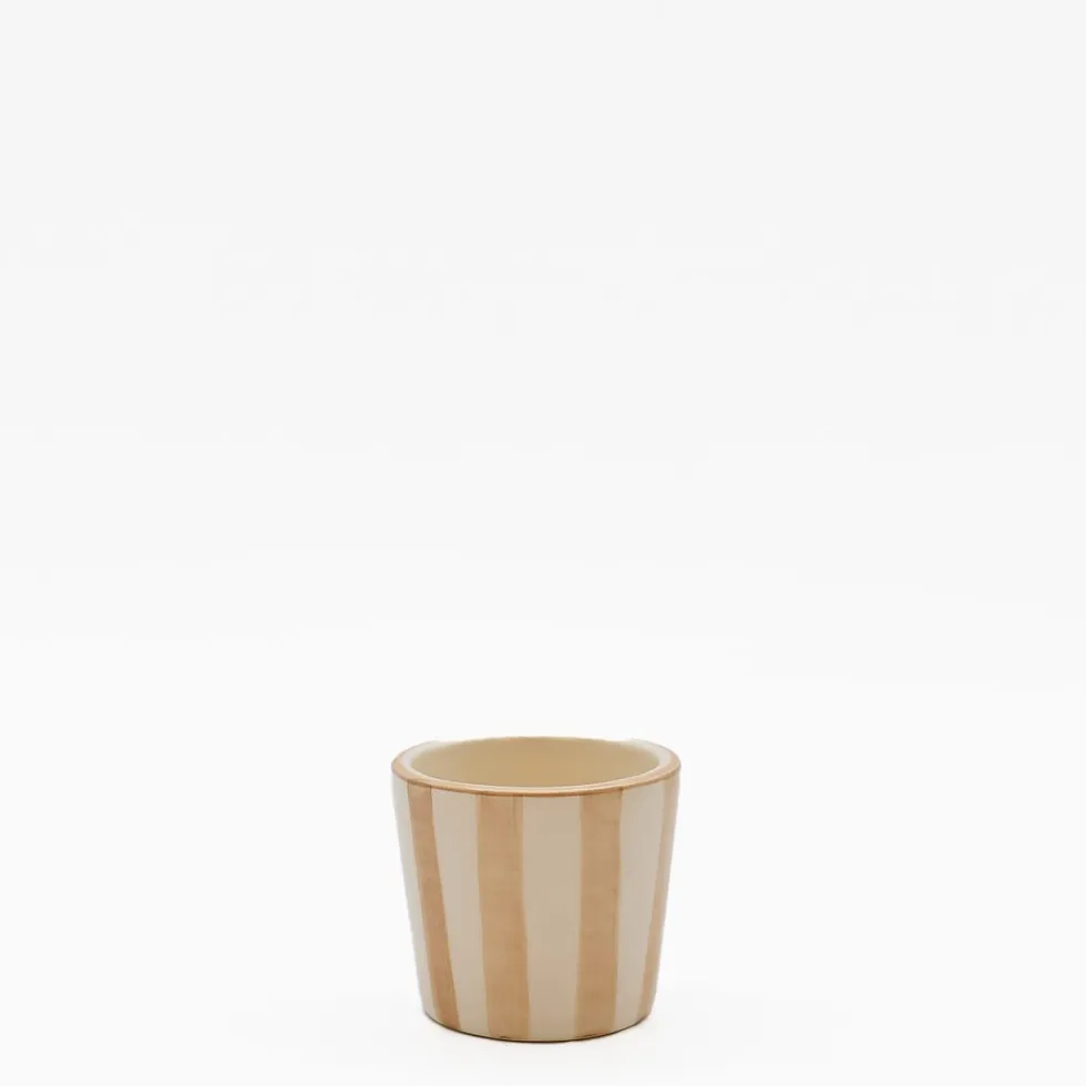 Tasse à espresso rayée "Costa Nova Mar" - Moka