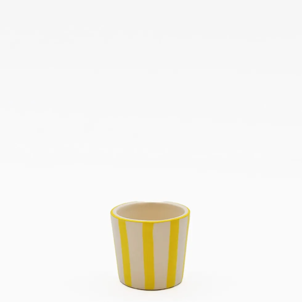 Tasse à espresso rayée "Costa Nova Mar" - Jaune
