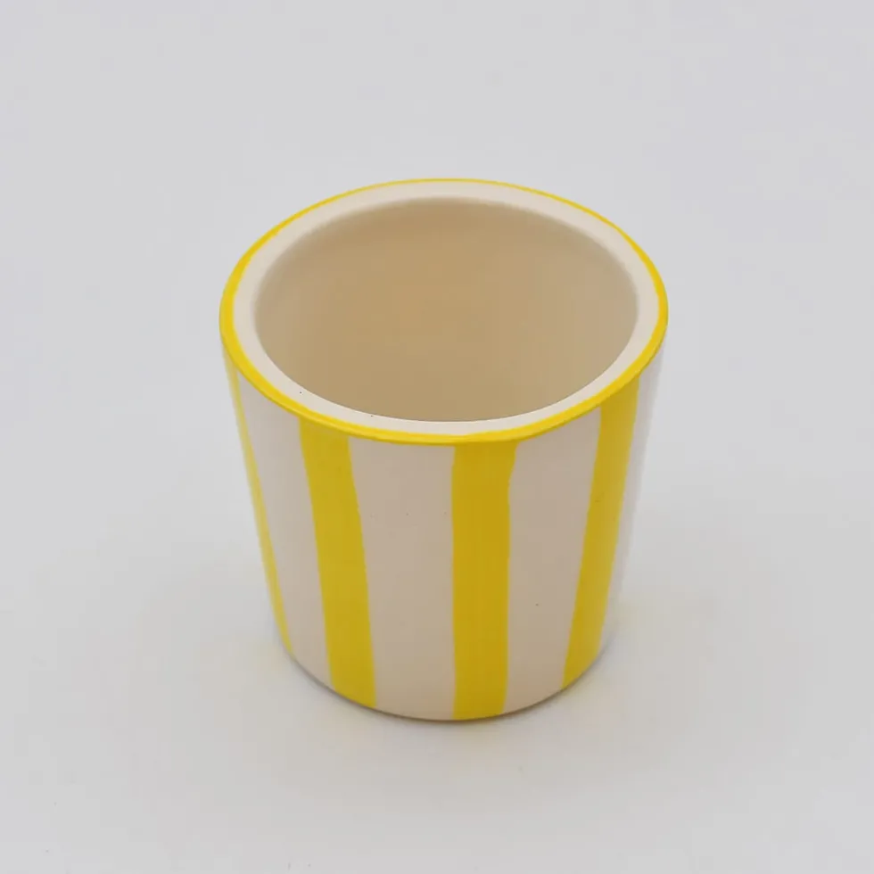 Tasse à espresso rayée "Costa Nova Mar" - Jaune