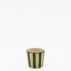 Tasse à espresso rayée "Costa Nova Mar" - Vert
