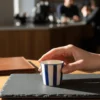 Tasse à espresso rayée "Costa Nova Mar" - Bleu