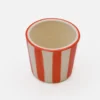 Tasse à espresso rayée "Costa Nova Mar" - Rouge