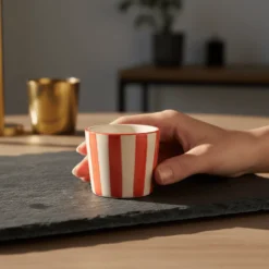 Tasse à espresso rayée