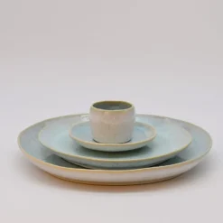 Tasse et sous tasse en grès