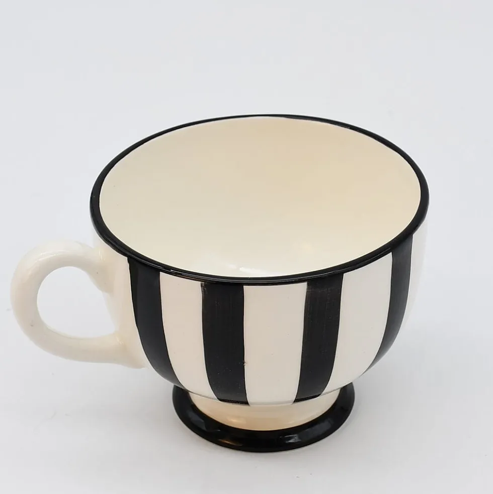 Tasse à pied "Costa Nova Mar" - Noire