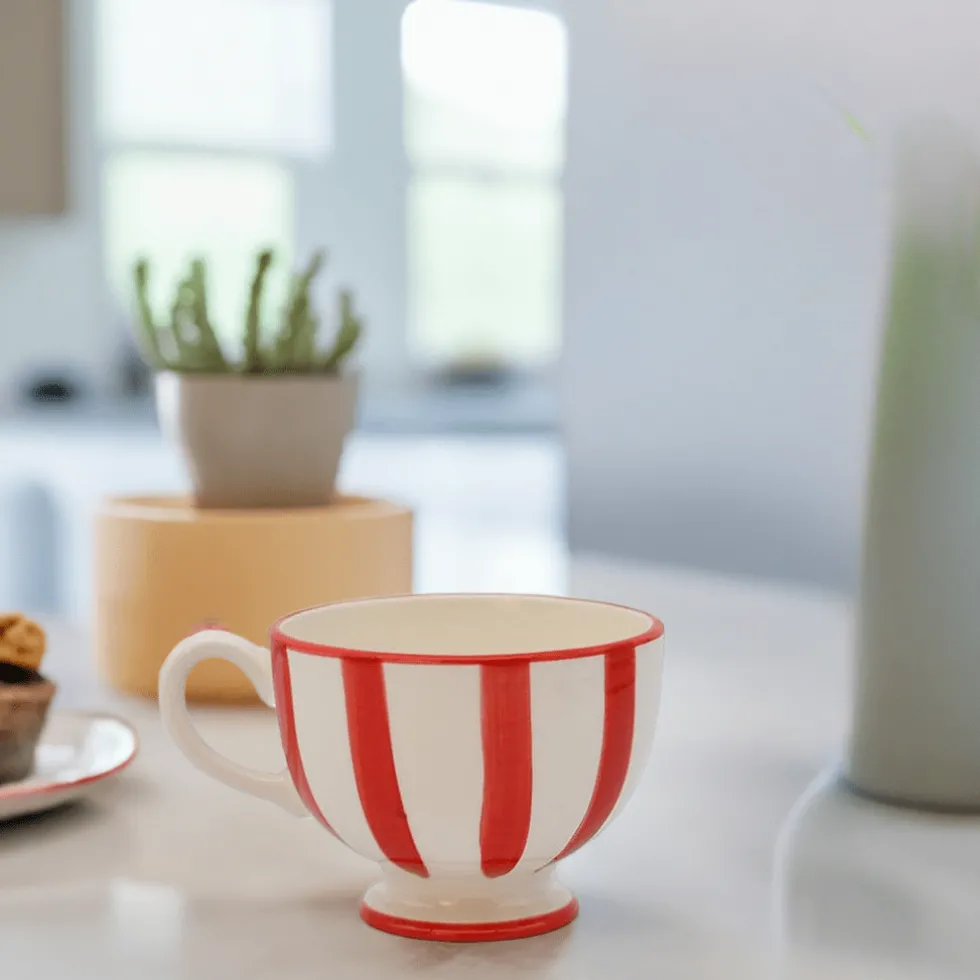 Tasse à pied "Costa Nova Mar" - Rouge