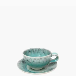 Tasse à thé et en grès "Madeira" - Verte