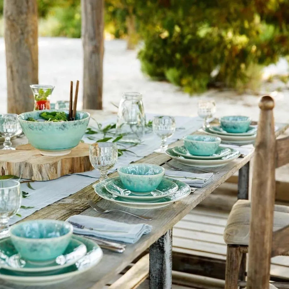 Tasse à thé et en grès "Madeira" - Verte