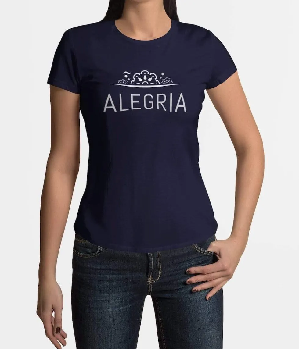 Tee-shirt femme "Alegria" - Bleu marine