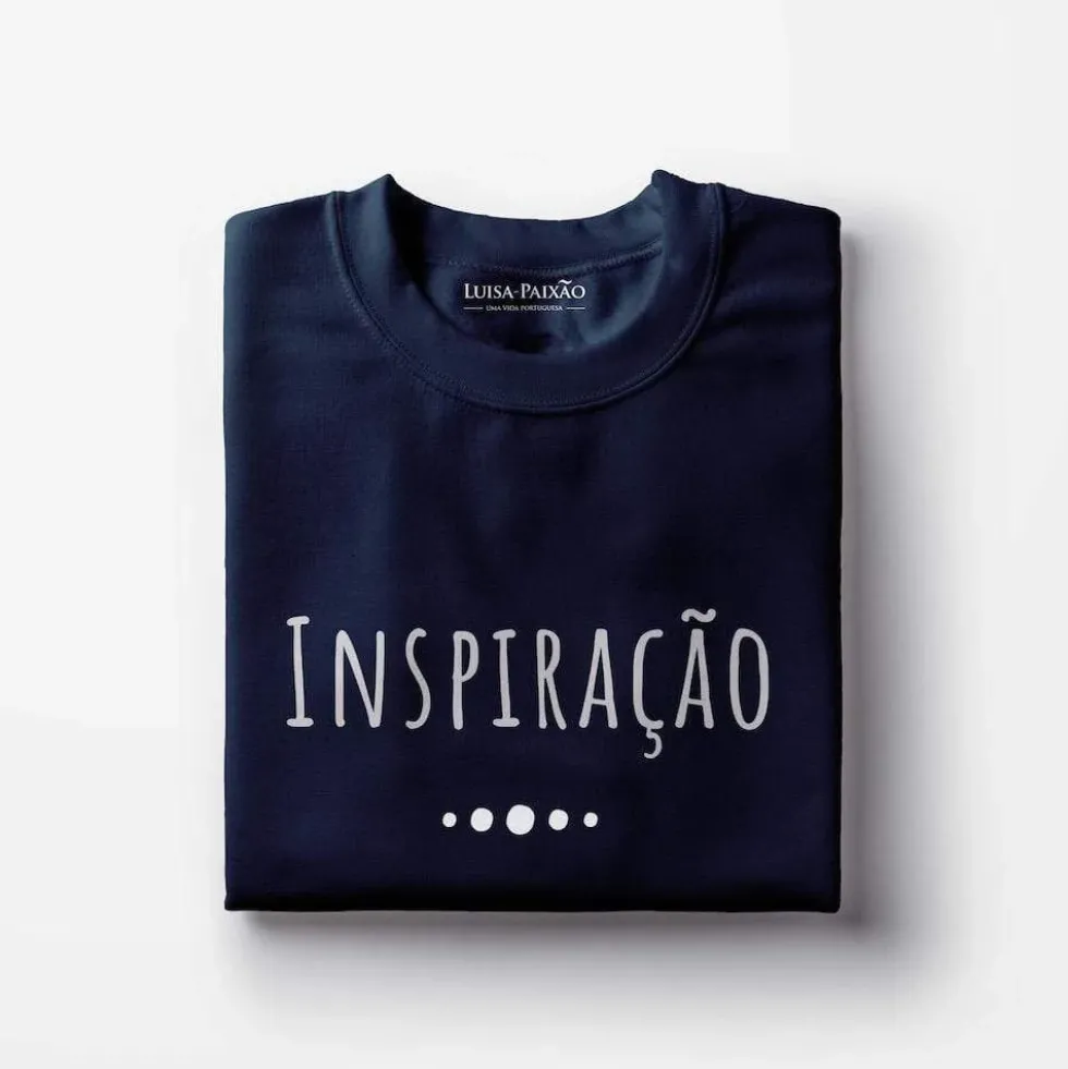 Tee-shirt femme "Inspiração" - Bleu marine