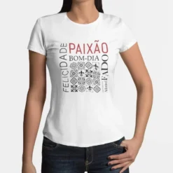 Tee-shirt femme "Paixão" - Blanc
